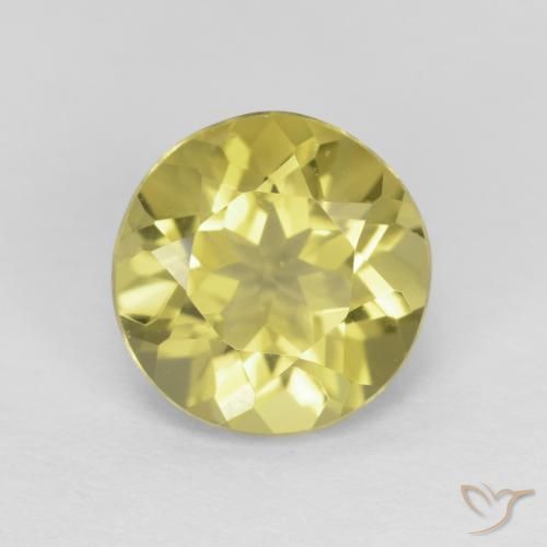 1.93ct Natural Medium Yellow Beryl, Round, VVS-VS