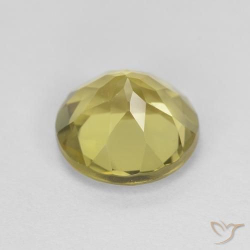 Beryl Gemstone in 8 mm (calibrated) Size for Sale, Beryl Stone in Medium Yellow Color