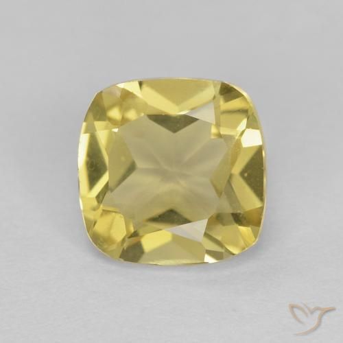 1.36ct Natural Light Bumblebee Yellow Beryl, Cushion, VVS