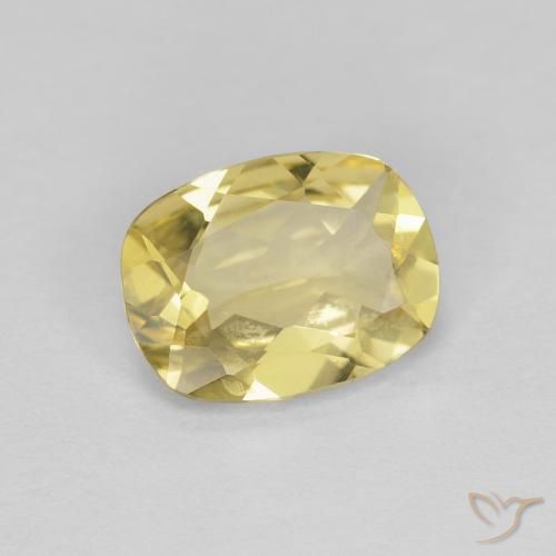 1.12 ct Yellow Beryl Stone, Natural Beryl in Cushion-Cut Shape for Sale