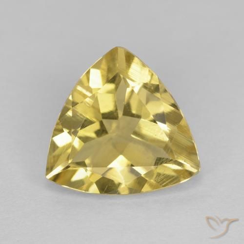 1.86ct Natural Light Golden-Yellow Beryl, Trillion, VVS