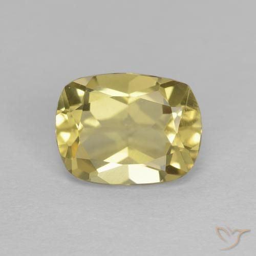 1.22ct Natural Light Yellow Beryl, Cushion, VVS