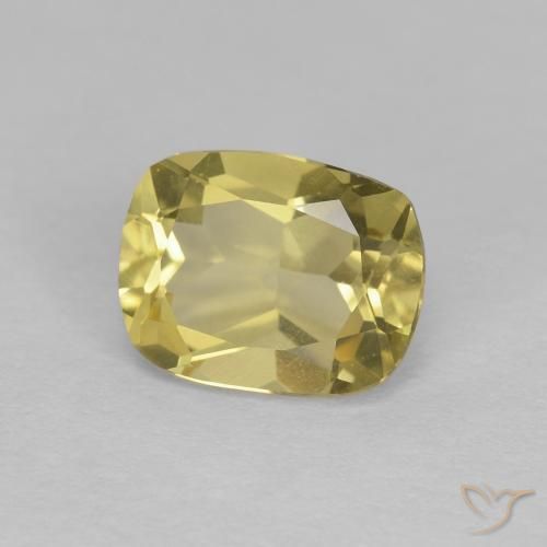 1.22 ct Yellow Beryl Stone, Natural Beryl in Cushion-Cut Shape for Sale