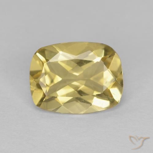 1.60ct Natural Light Golden-Yellow Beryl, Cushion, VVS, Photo A