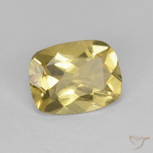 1.60 ct Yellow Beryl Stone, Natural Beryl in Cushion-Cut Shape for Sale