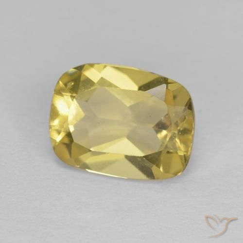 1.30 ct Yellow Beryl Stone, Natural Beryl in Cushion-Cut Shape for Sale