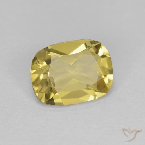 1.06 ct Yellow Beryl Stone, Natural Beryl in Cushion-Cut Shape for Sale