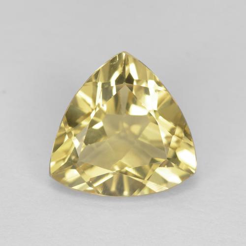 マリ産2,05カラットトリリオン薄いゴールドベリル、寸法9,1 x 8,9 mm、天然未処理宝石、vvsクラリティ、1個トリリオンベリル、モース硬度7,5 - 8 デイリーウェアジュエリーに適しています, Photo A