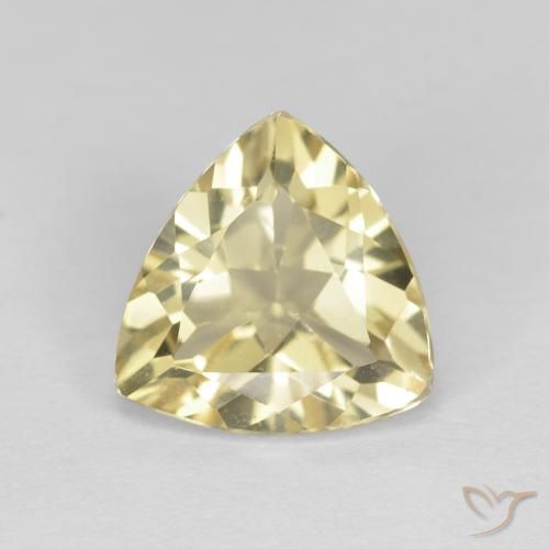1.83ct Natural Pale Yellow Beryl, Trillion, VVS