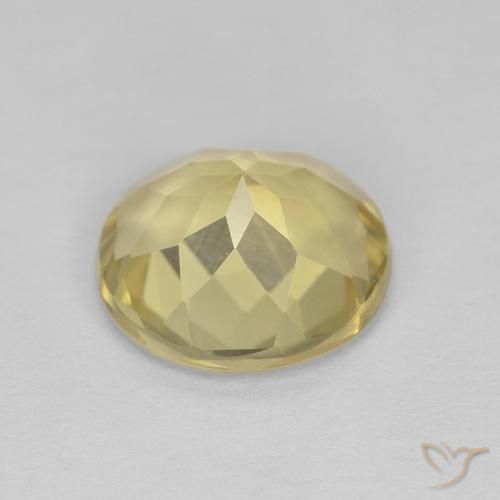 Beryl Gemstone in 8 mm (calibrated) Size for Sale, Beryl Stone in Golden Yellow Color