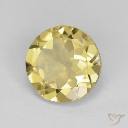 2.20 ct Yellow Beryl Stone, Natural Beryl in Round Facet Shape for Sale
