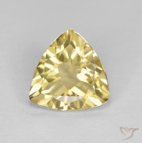 1.83ct Natural Pale Yellow Beryl, Trillion, VVS