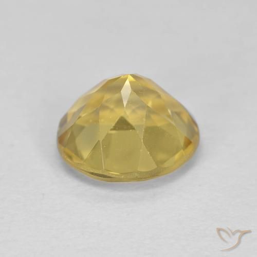Beryl Gemstone in 8.5 mm (calibrated) Size for Sale, Beryl Stone in Rich Yellow Color