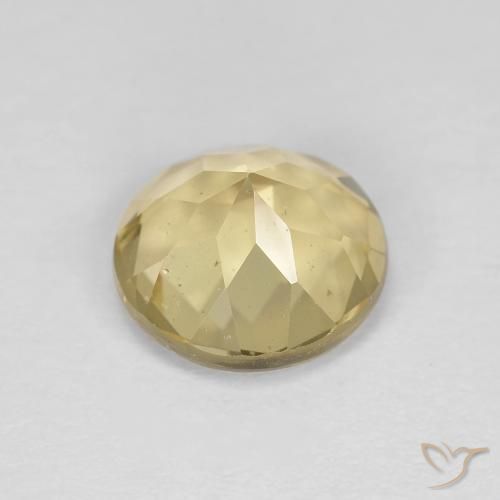 Beryl Gemstone in 8 mm (calibrated) Size for Sale, Beryl Stone in Earthy Yellow Color