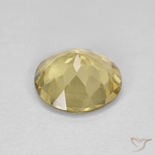 Beryl Gemstone in 9 mm (calibrated) Size for Sale, Beryl Stone in Medium Yellow Color