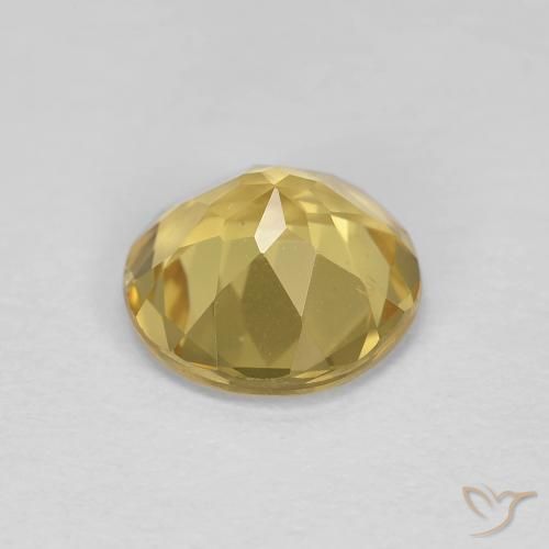 Beryl Gemstone in 8 mm (calibrated) Size for Sale, Beryl Stone in Light Honey Yellow Color