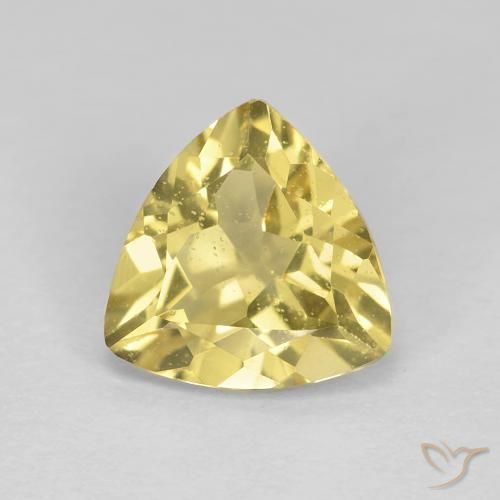 2.12ct Natural Light Yellow Beryl, Trillion, VS