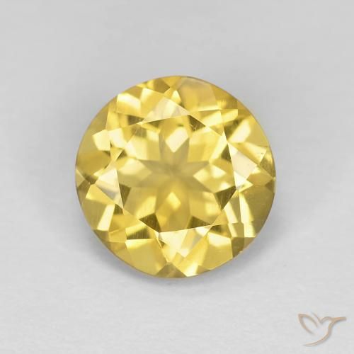 1.59ct Natural Honey Yellow Beryl, Round, VS