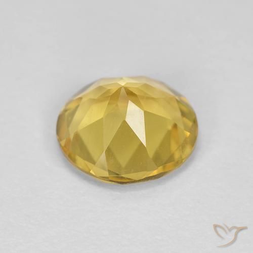 Beryl Gemstone in 8 mm (calibrated) Size for Sale, Beryl Stone in Honey Yellow Color