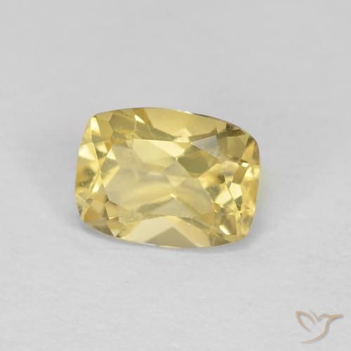 0.90 ct Yellow Beryl Stone, Natural Beryl in Cushion-Cut Shape for Sale