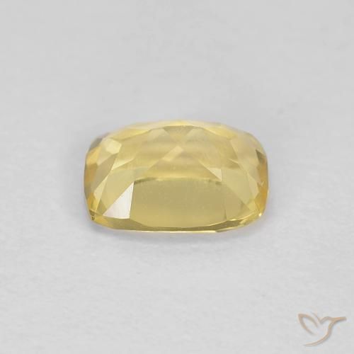Beryl Gemstone in 7 x 5.2 mm Size for Sale, Beryl Stone in Light Earthy Yellow Color