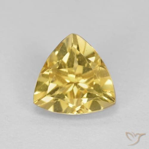 1.59ct Natural Light Yellow Beryl, Trillion, VS