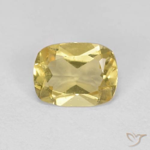 1.11ct Natural Pale Yellow Beryl, Cushion, VS