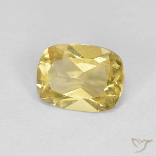 1.11 ct Yellow Beryl Stone, Natural Beryl in Cushion-Cut Shape for Sale
