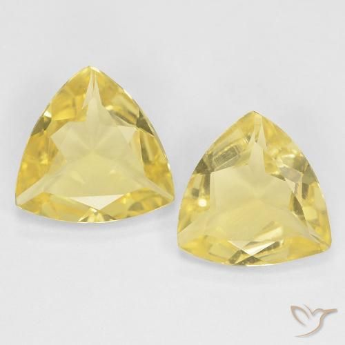 2.16ctw Natural Medium Yellow Beryl, Trillion, VVS