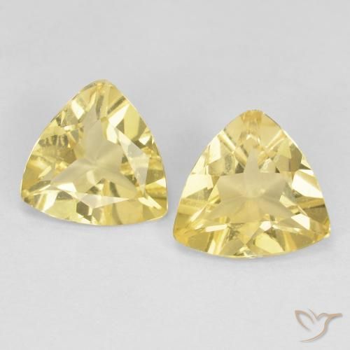 2.31ctw Natural Earthy Yellow Beryl, Trillion, VVS