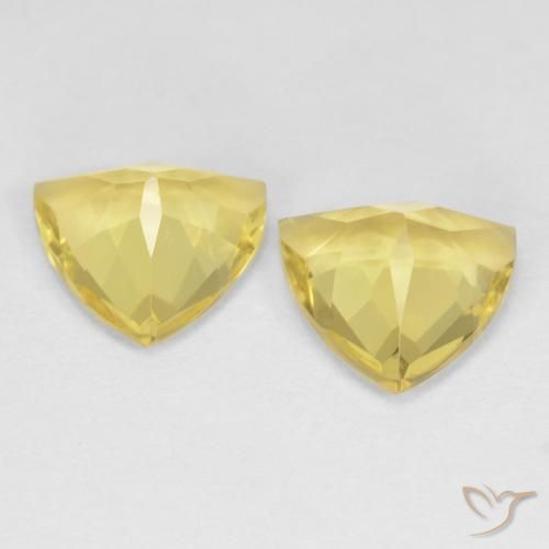 Beryl Gemstones in 8.1 x 7.1 mm Size for Sale, Beryl Stones in Pale Yellow Color