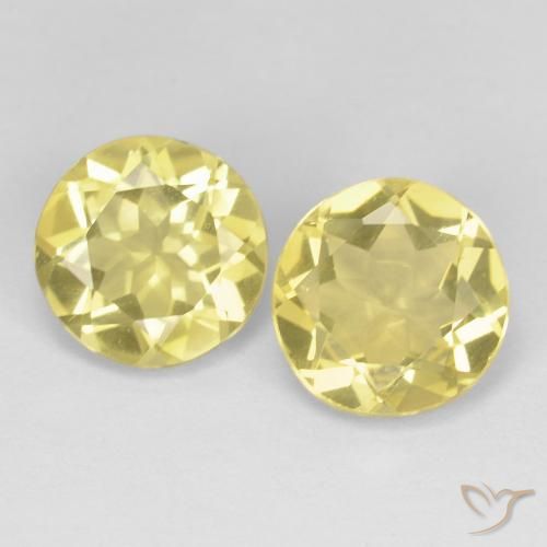3.15 ct Yellow Beryl, 8.1 mm Round Cut From Madagascar, Photo A