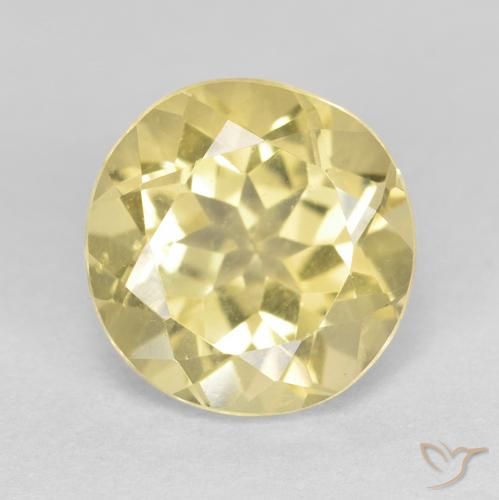 1.89 ct Yellow Beryl, 8.1 mm Round Cut From Madagascar, Photo A