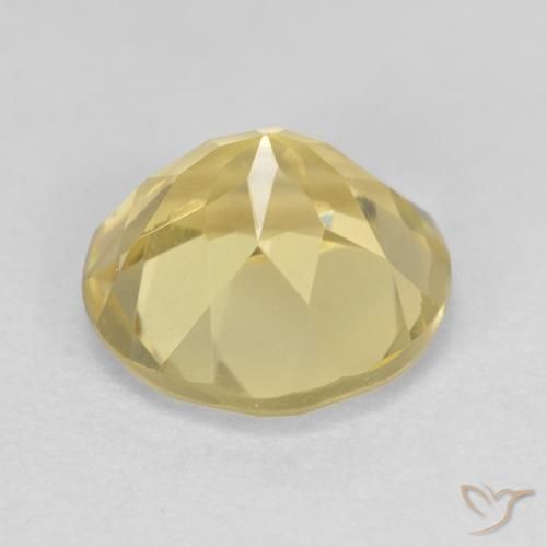Beryl Gemstone in 8 mm (calibrated) Size for Sale, Beryl Stone in Very Light Dijon Yellow Color