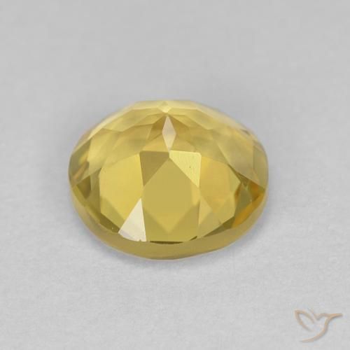 Beryl Gemstone in 7 mm (calibrated) Size for Sale, Beryl Stone in Medium Yellow Color