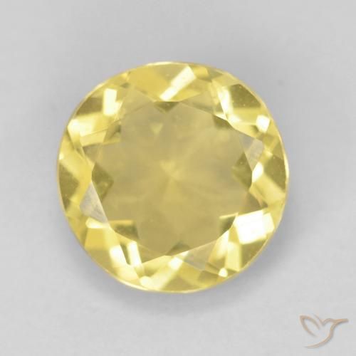 1.52ct Natural Bumblebee Yellow Beryl, Round, VVS