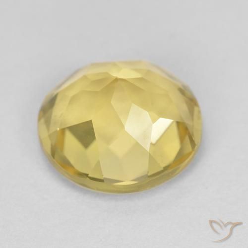 Beryl Gemstone in 8 mm (calibrated) Size for Sale, Beryl Stone in Tuscany Yellow Color