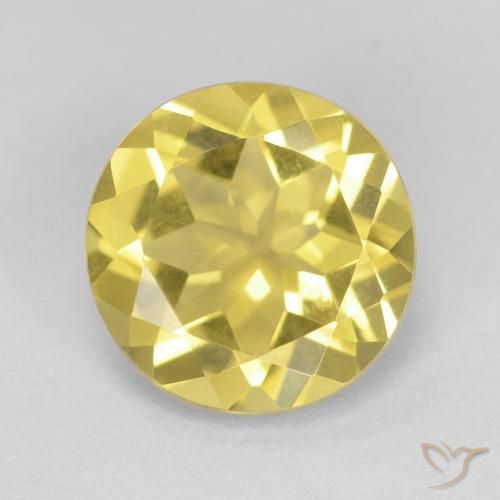 1.59ct Natural Light Honey Yellow Beryl, Round, VVS