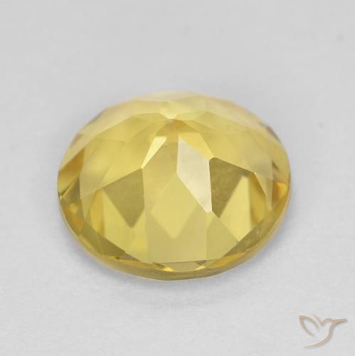 Beryl Gemstone in 8 mm (calibrated) Size for Sale, Beryl Stone in Light Honey Yellow Color