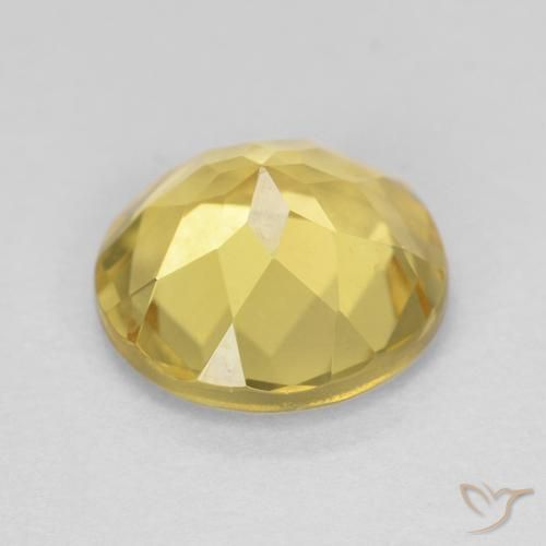 Beryl Gemstone in 8 mm (calibrated) Size for Sale, Beryl Stone in Light Honey Yellow Color