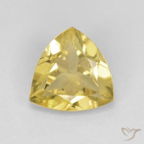 1.38ct Natural Warm Yellow Beryl, Trillion, VVS