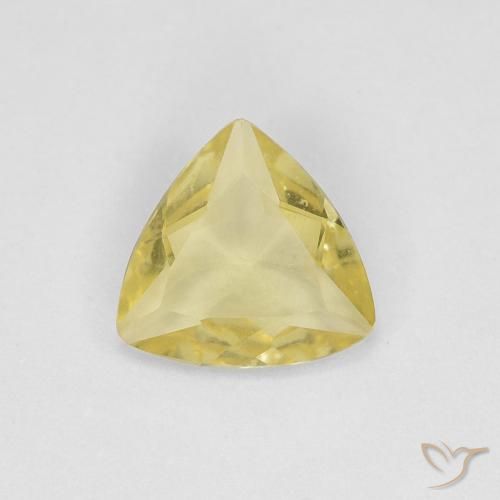 0.71 ct Yellow Beryl Stone, Natural Beryl in Trillion Facet Shape for Sale