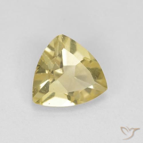 0.92 ct Yellow Beryl Stone, Natural Beryl in Trillion Facet Shape for Sale