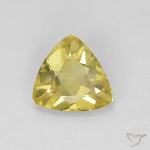0.91ct Natural Medium Yellow Beryl, Trillion, VVS