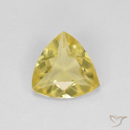 0.73ct Natural Medium Yellow Beryl, Trillion, VVS