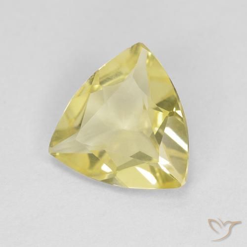 1.03 ct Yellow Beryl Stone, Natural Beryl in Trillion Facet Shape for Sale