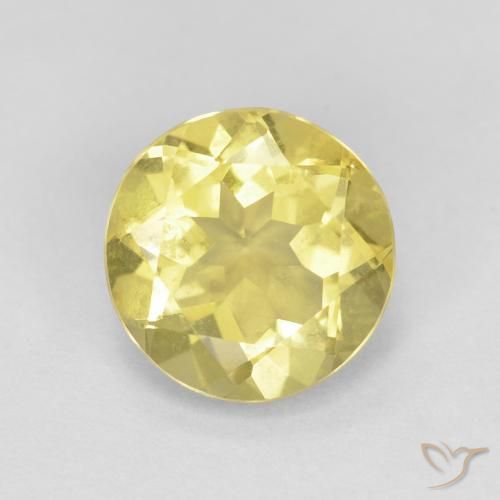 1.64ct Natural Light Yellow Beryl, Round, VVS
