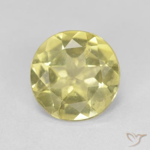 1.48ct Natural Light Pineapple Yellow Beryl, Round, VVS