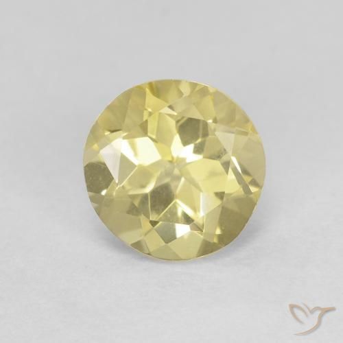 1.35ct Natural Light Yellow Beryl, Round, VVS