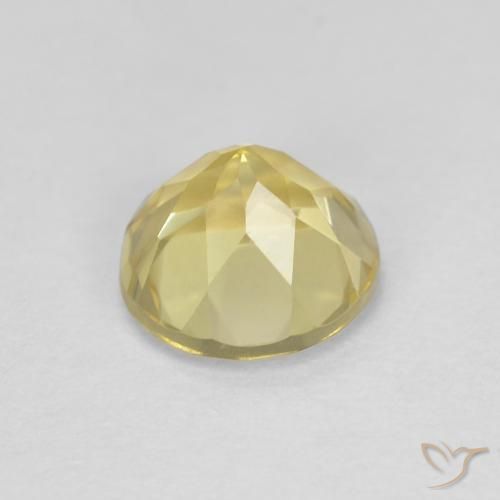 Beryl Gemstone in 7 mm (calibrated) Size for Sale, Beryl Stone in Light Yellow Color